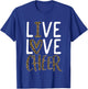 Live Love Cheer Girl Cheerleading Cheerleader Women Cheer T-Shirt - T-Shirt | Royal