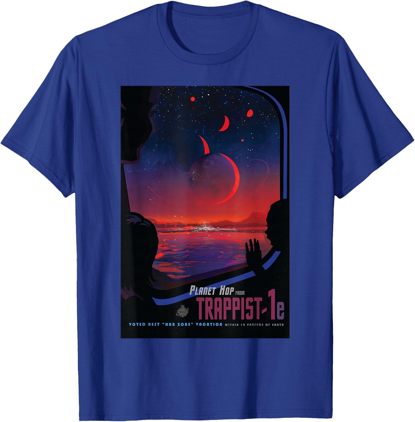 Nerdy Vintage Trappist-1 Planet Space Travel Science Teacher Women Girls Kids T-Shirt - T-Shirt | Royal