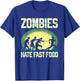 Zombie Hate Fast Food Runner Marathon Apparel T-Shirt - T-Shirt | Royal