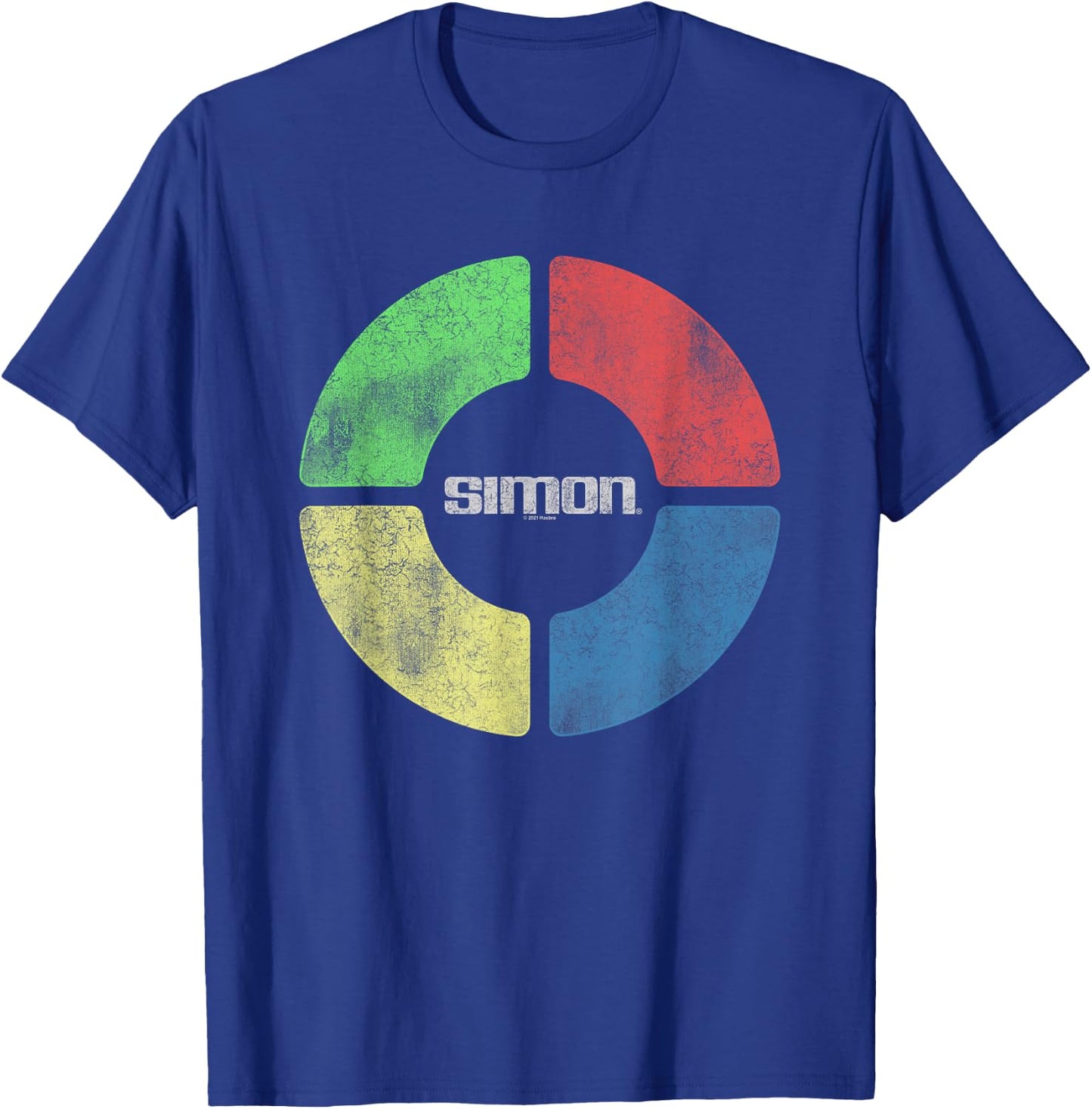 Simon Simple Simon Distressed T-Shirt - T-Shirt | Royal