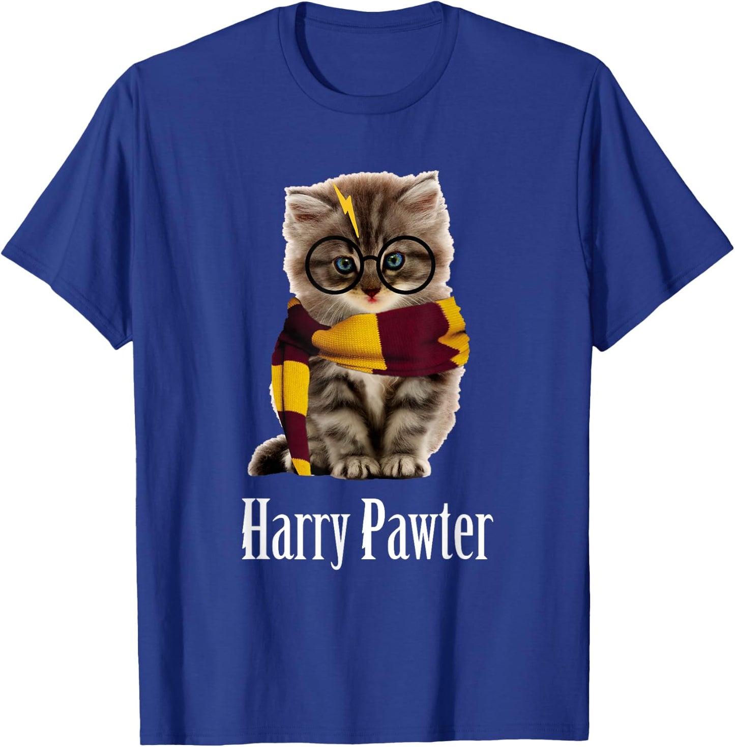 Magic Cat with Glasses, Harry Pawter Funny Small T-Shirt - T-Shirt | Royal