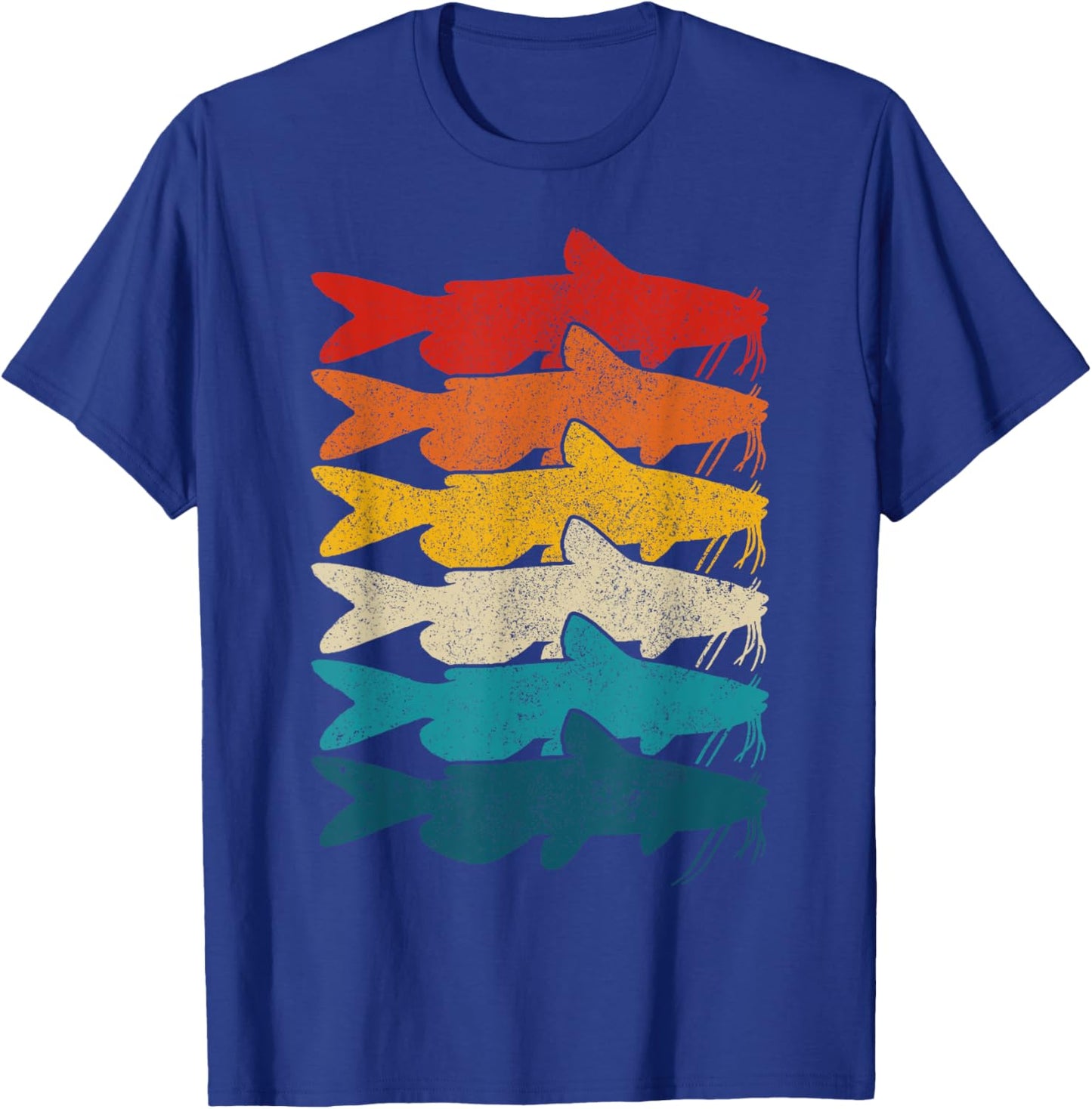 Channel Catfish Vintage Fish Catfish Fishing T-Shirt - T-Shirt | Royal