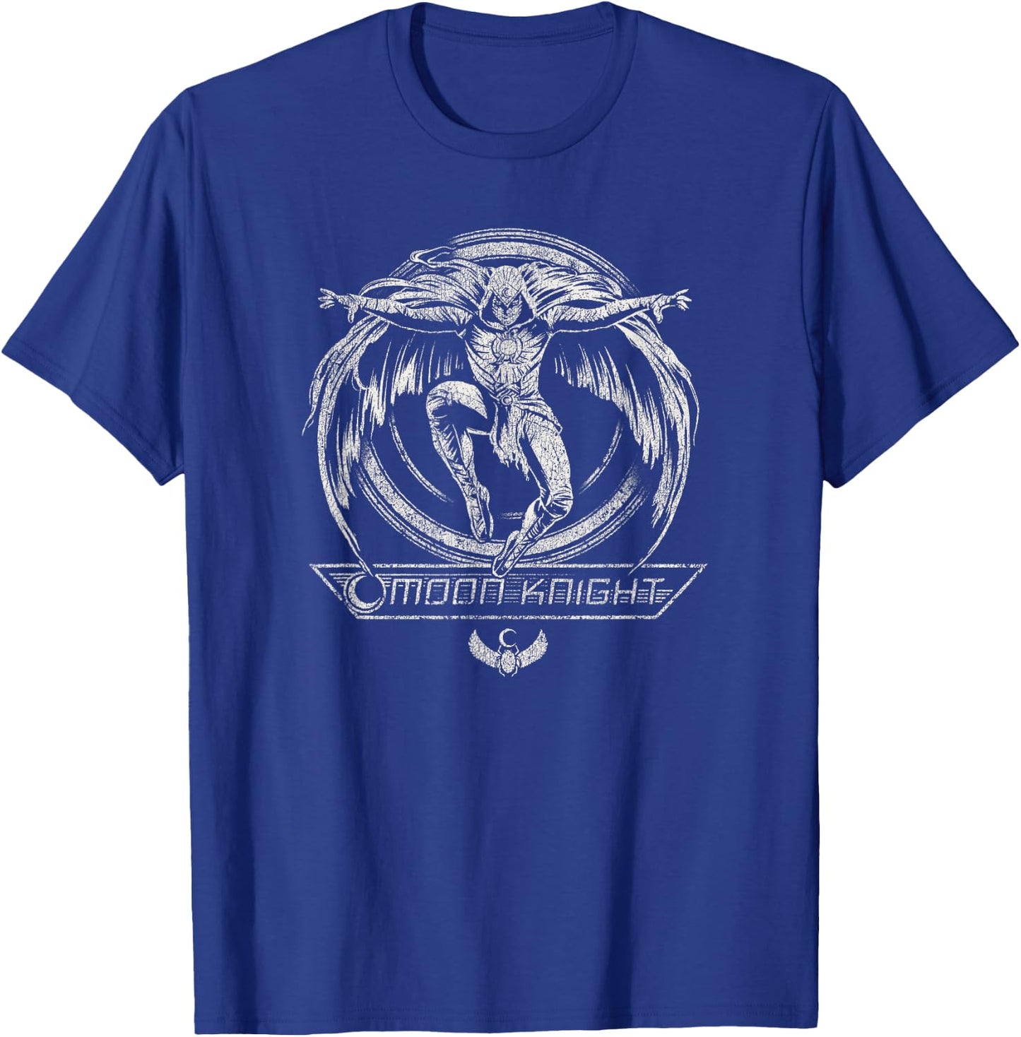 Marvel Moon Knight Action Jump Logo T-Shirt - T-Shirt | Royal