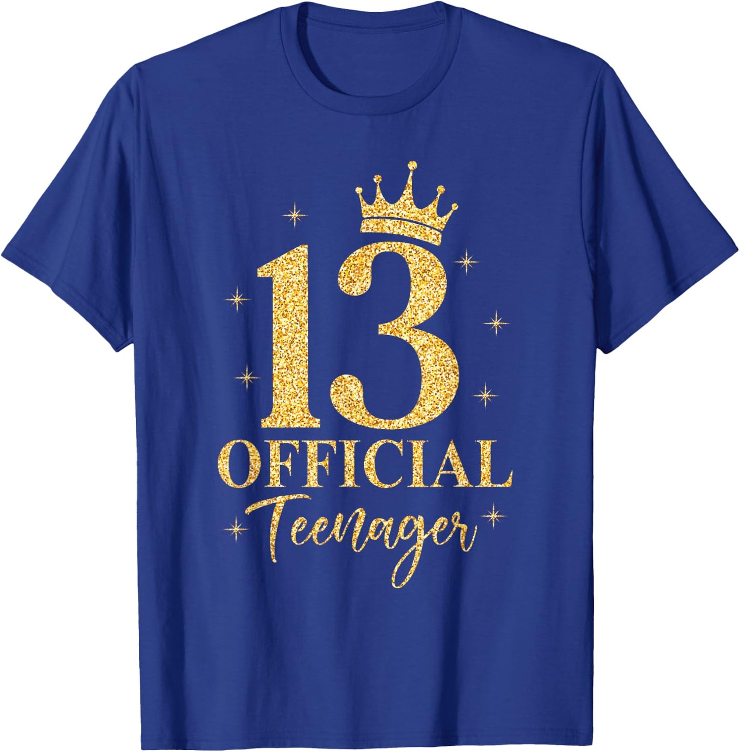 Official Teenager It's My 13th Golden Birthday 13 Year Old T-Shirt - T-Shirt | Royal