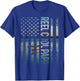 Retro Patriotic Reel Cool Dad For Best Papa Father's Day T-Shirt - T-Shirt | Royal