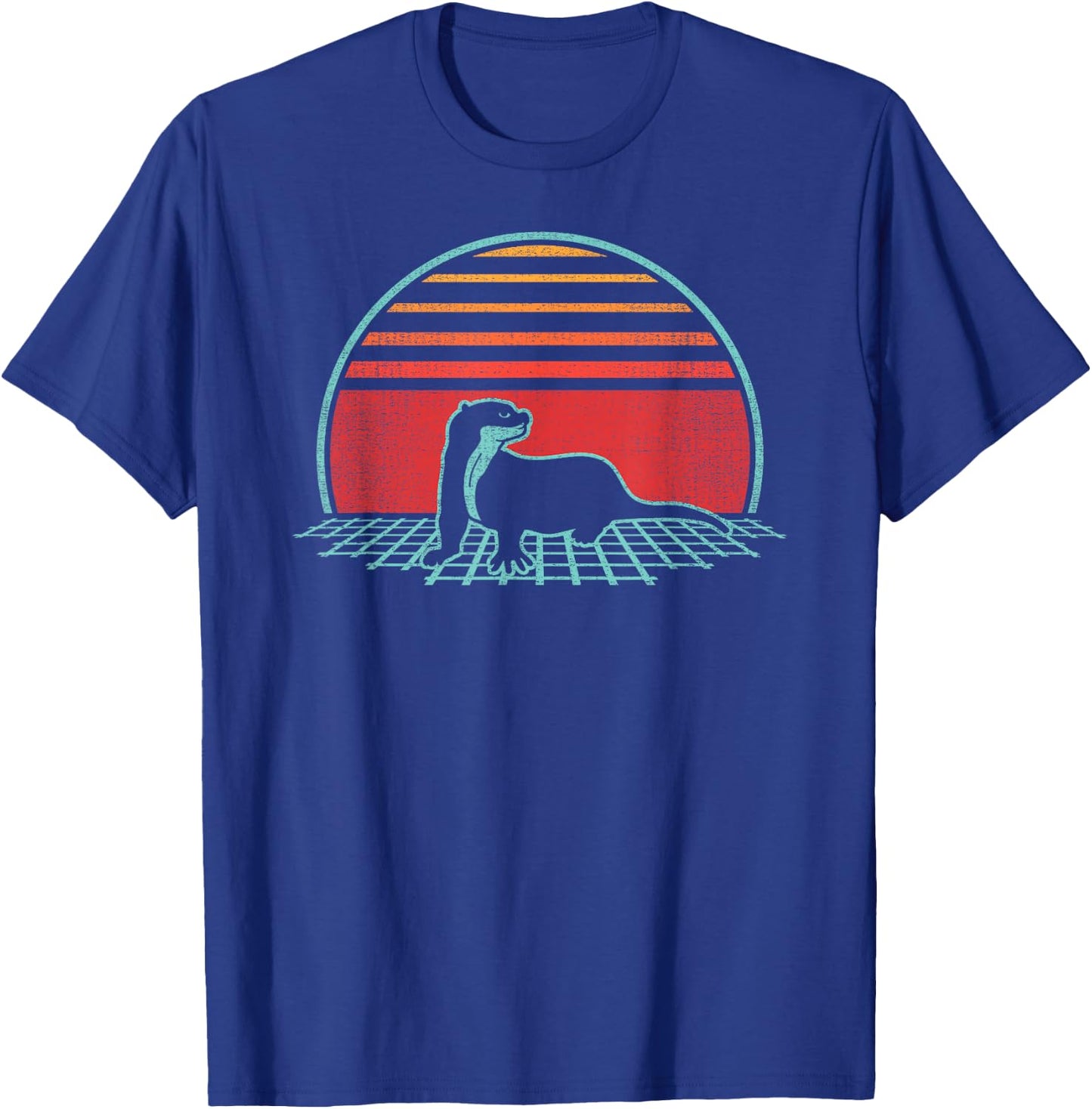 Otter Lover Animal Retro Vintage 80s Style T-Shirt - T-Shirt | Royal