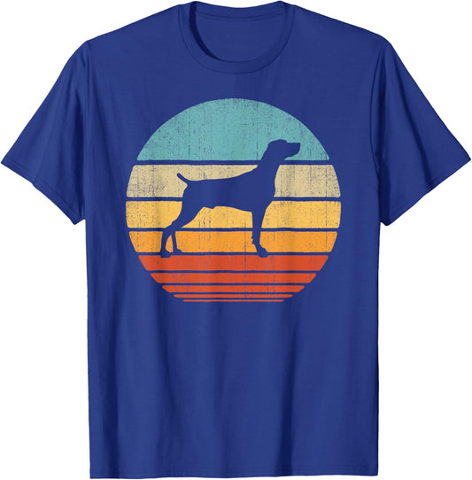 Weimaraner Retro Vintage 60s 70s Sunset Dog Lovers Men Women T-Shirt - T-Shirt | Royal