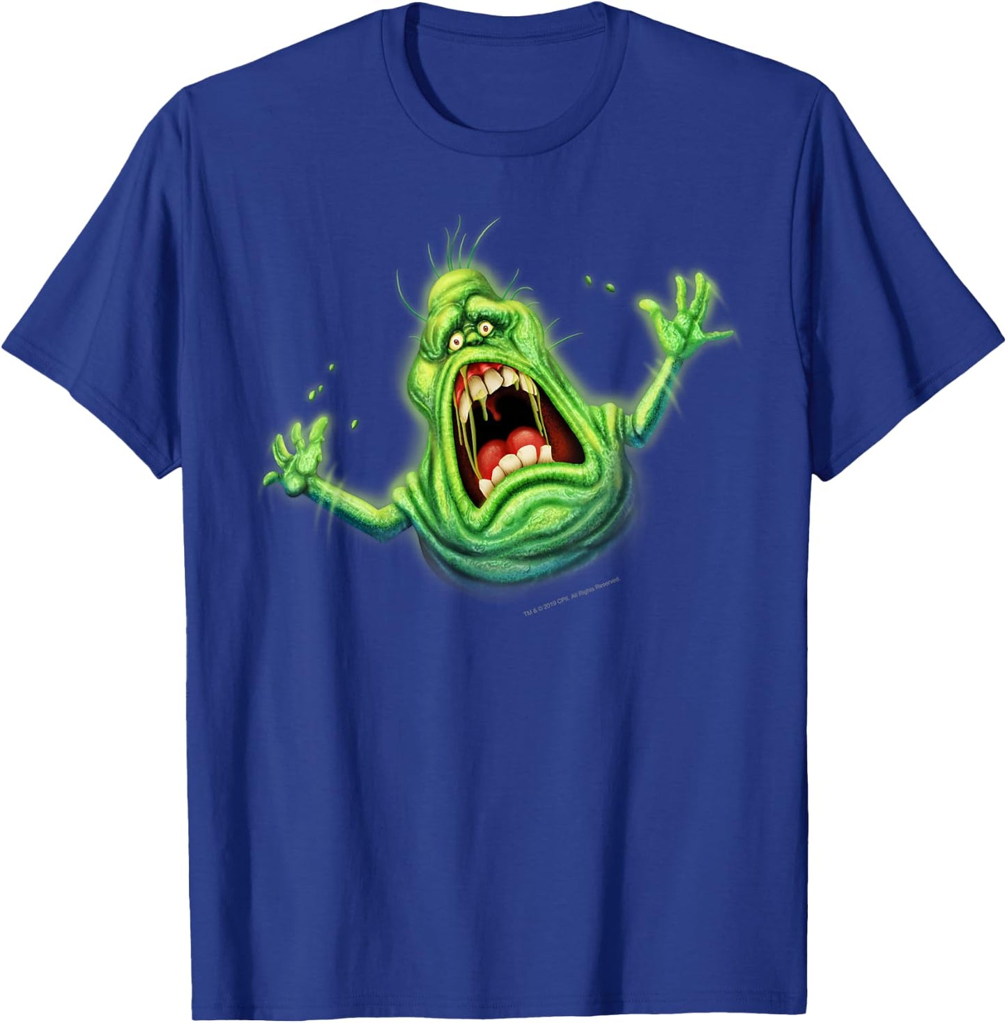 Ghostbusters Slimer Screaming Portrait T-Shirt - T-Shirt | Royal