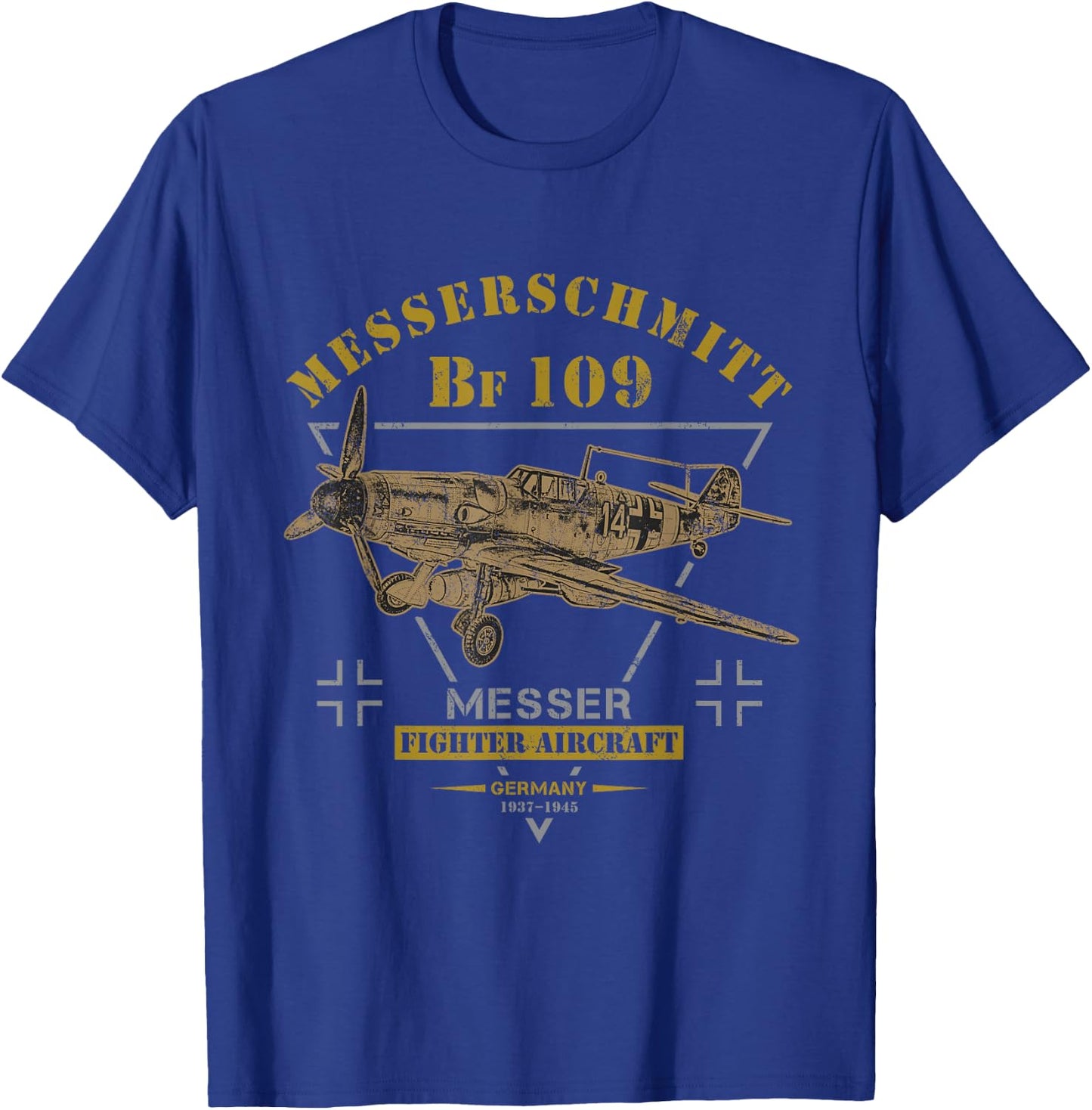 Messerschmitt Bf 109 WW2 Fighter Aircraft T-Shirt - T-Shirt | Royal