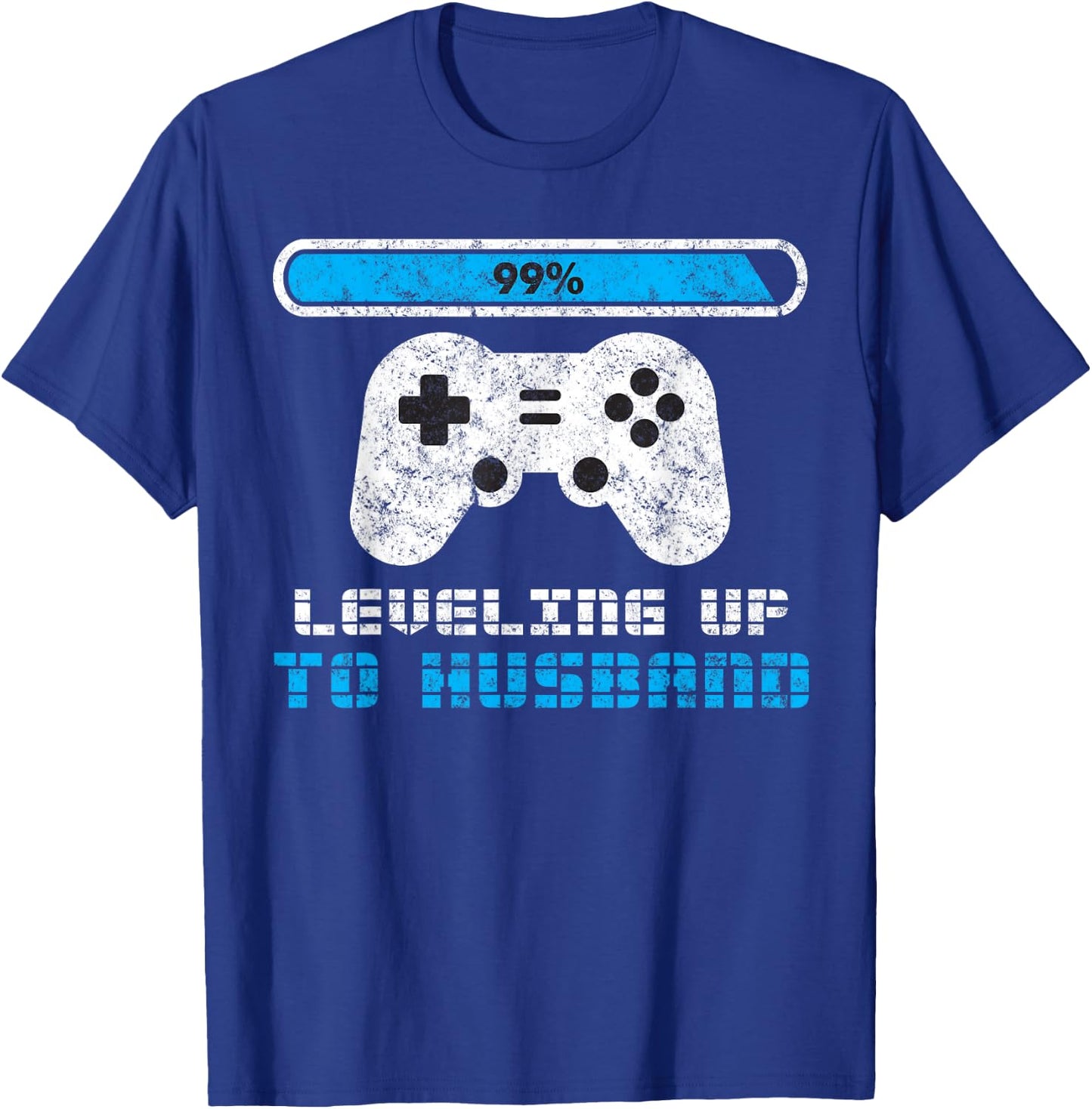 Leveling Up To Husband Bachelors Party Groom Husband To Be T-Shirt - T-Shirt | Royal