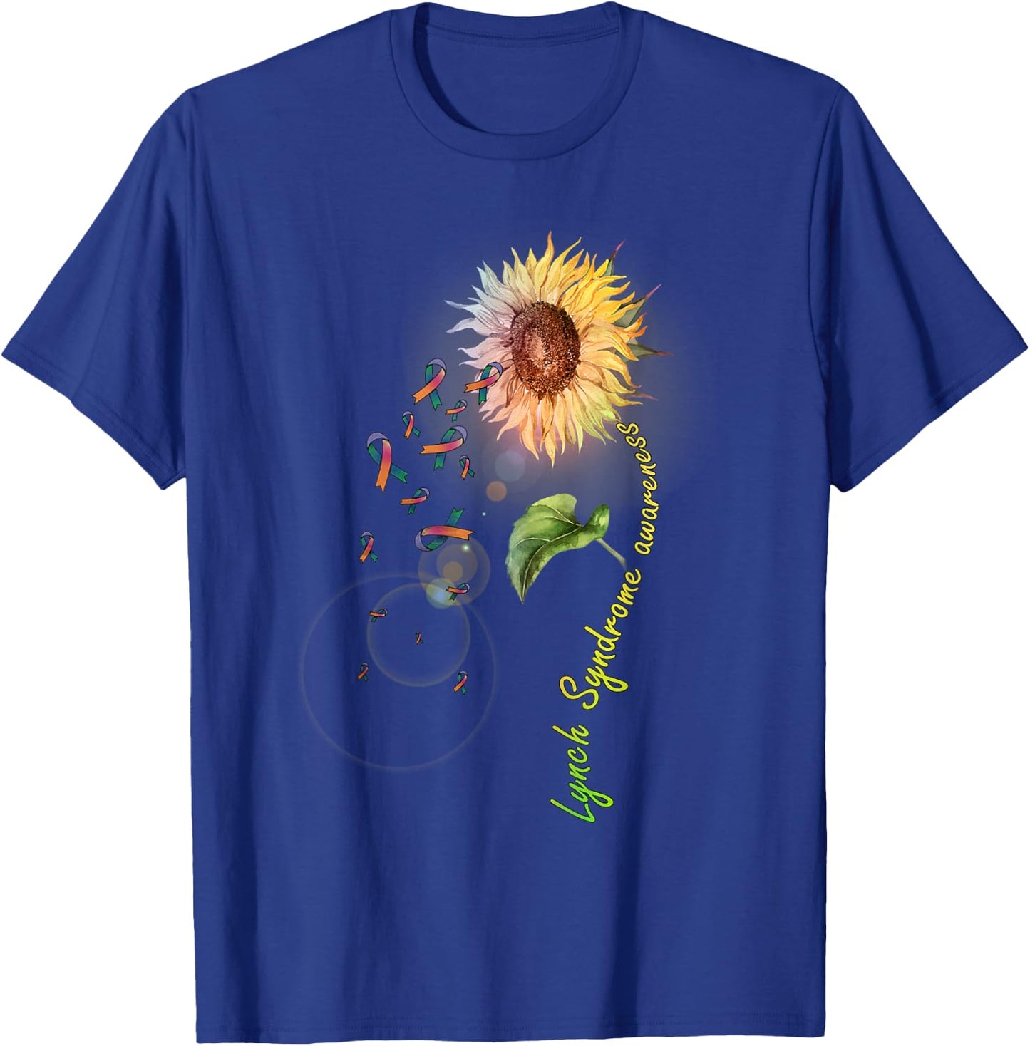 Lynch Syndrome Awareness Sunflower T-Shirt - T-Shirt | Royal
