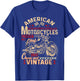 Retro Vintage American Motorcycle Indian for Old Biker Funny T-Shirt - T-Shirt | Royal