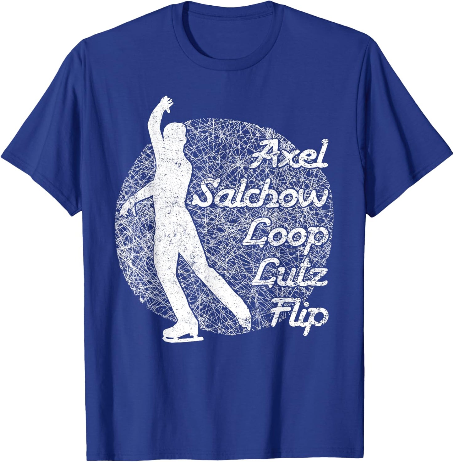 Figure Skating Jumps & Spins Funny Ice Lover Gift T-Shirt - T-Shirt | Royal