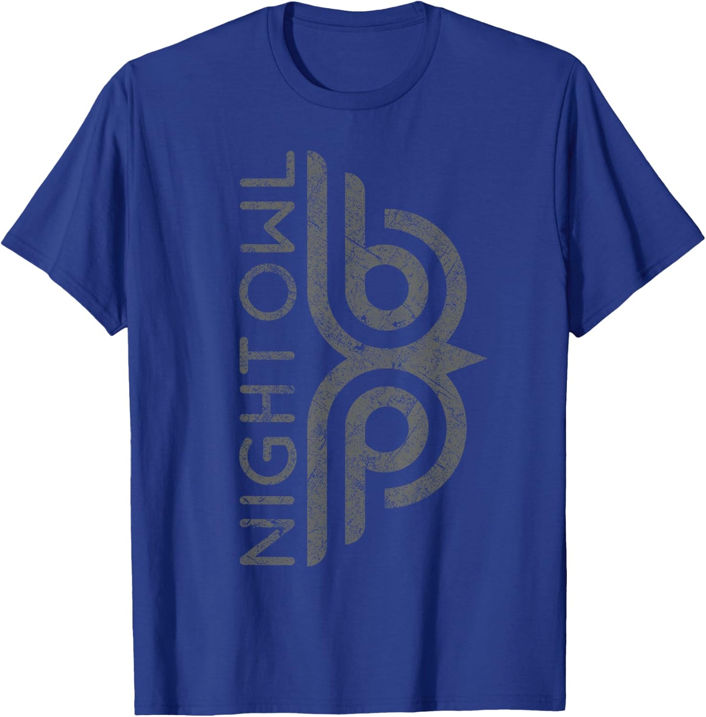Night owl cool distressed retro insomniac retro owl graphic T-Shirt - T-Shirt | Royal