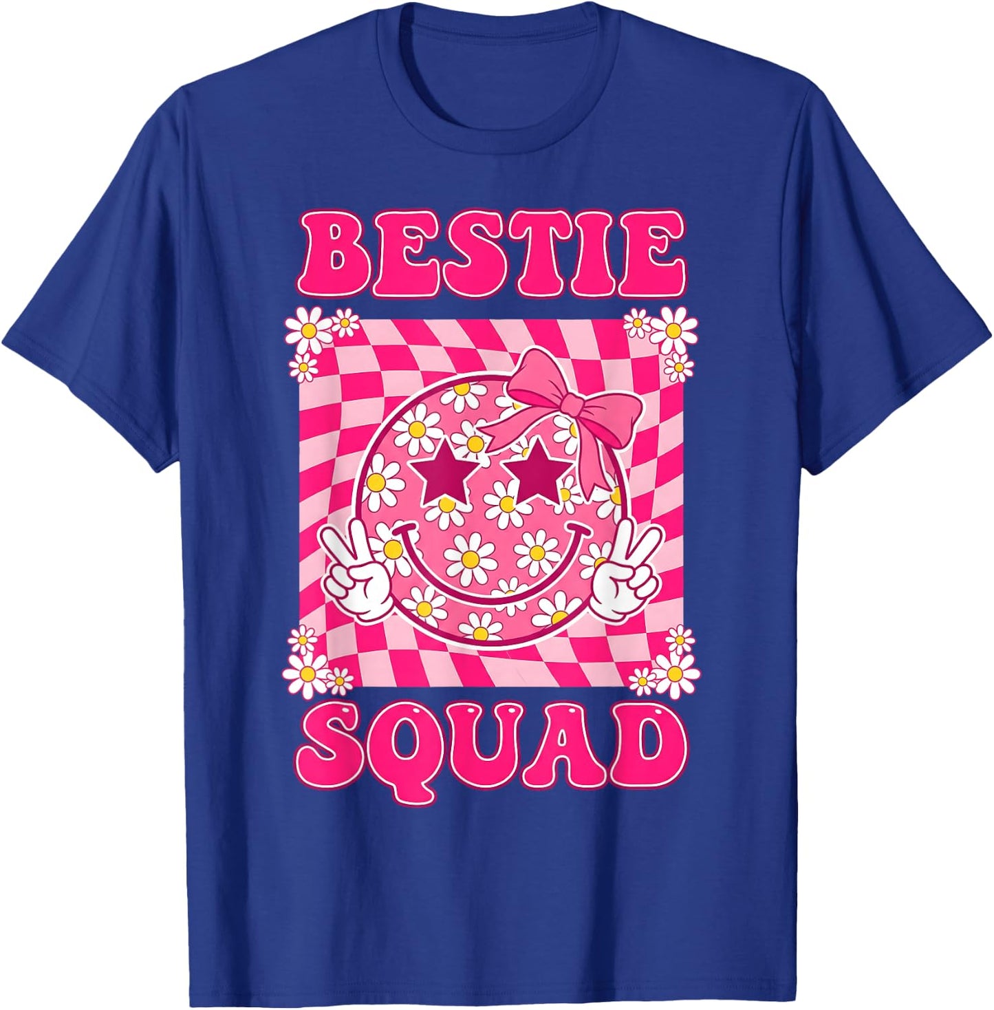 Groovy Bestie Squad Best Friends Matching Girls T-Shirt - T-Shirt | Royal