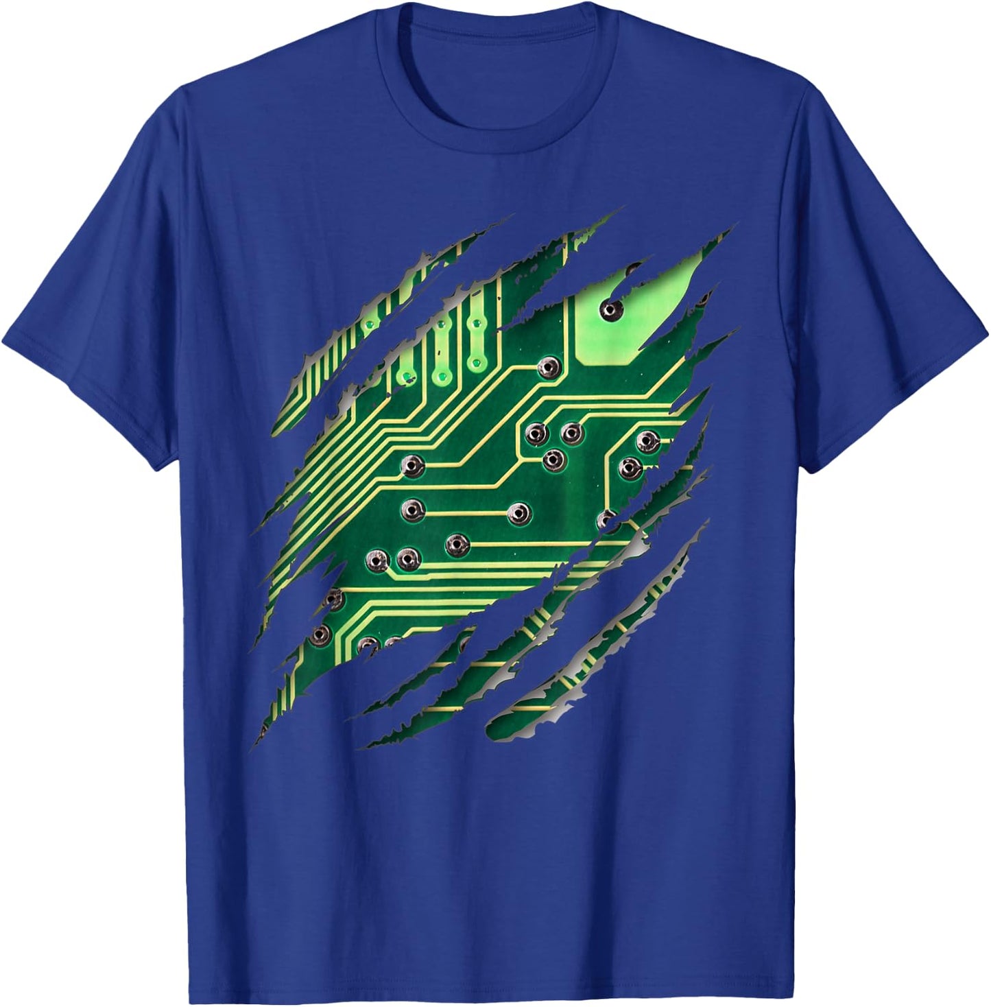 Computer Engineer Circuit Board Gift T-Shirt - T-Shirt | Royal