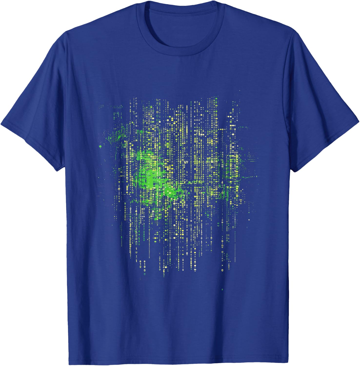 Binary Code Matrix Vintage Computer Screen Hacker T-Shirt - T-Shirt | Royal