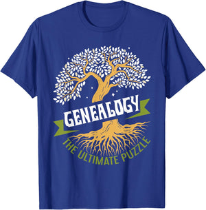 Genealogy The Ultimate Puzzle - Genealogist Ancestry T-Shirt - T-Shirt | Royal