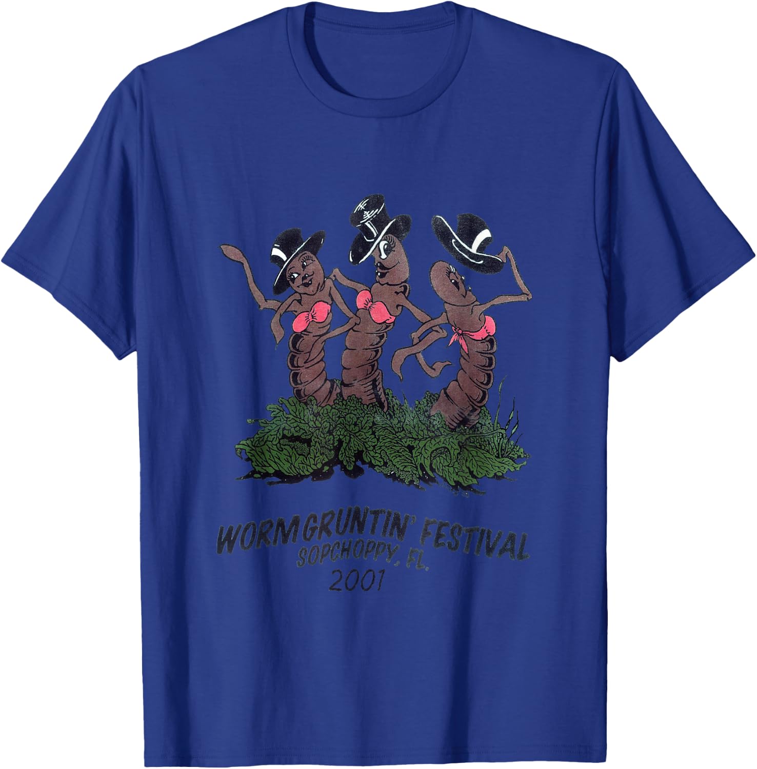 2001 Sopchoppy Worm Grunting Festival T-Shirt - T-Shirt | Royal