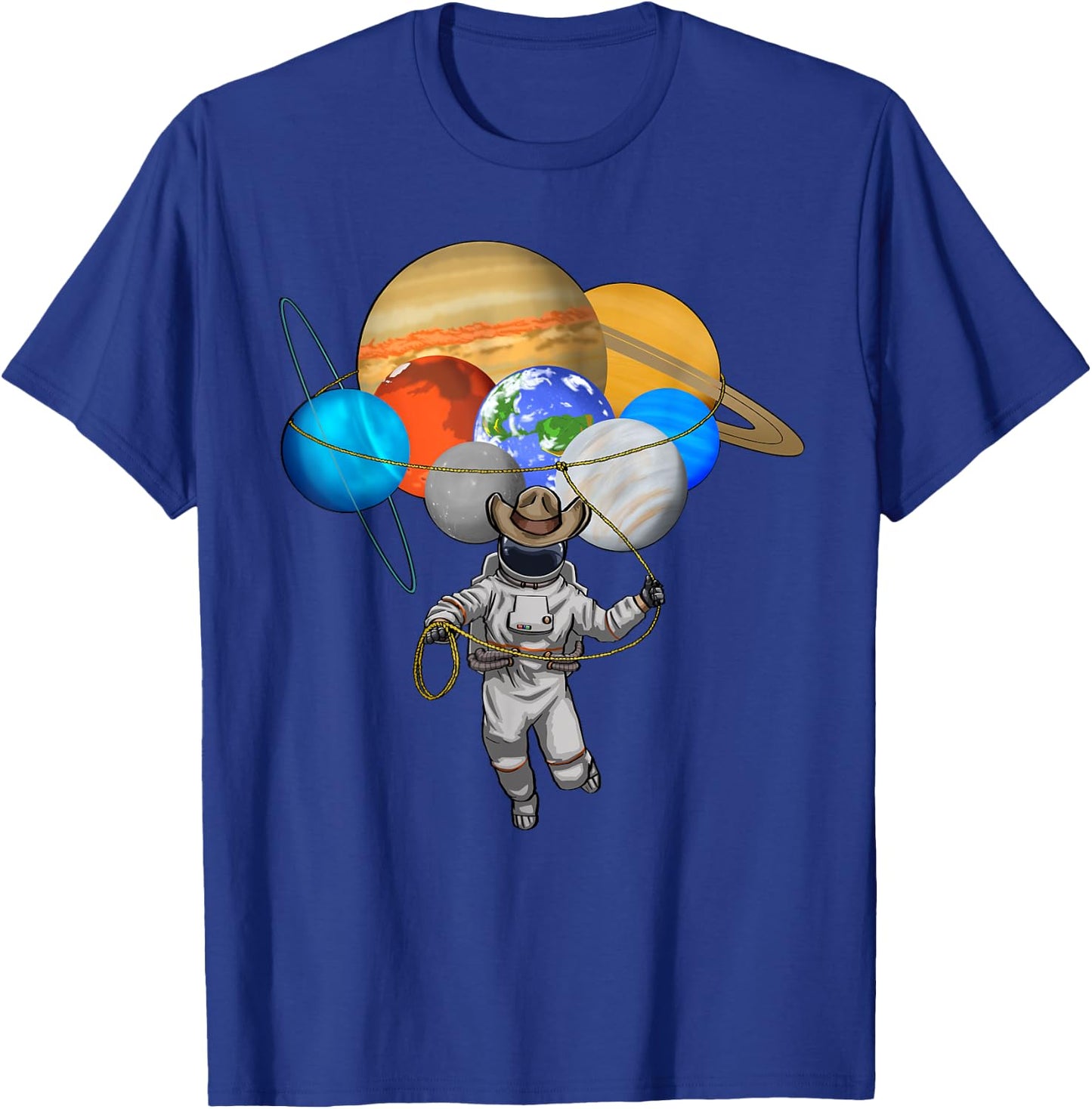 Space Cowboy Shirts Funny Vintage Western Men Retro T-Shirt - T-Shirt | Royal