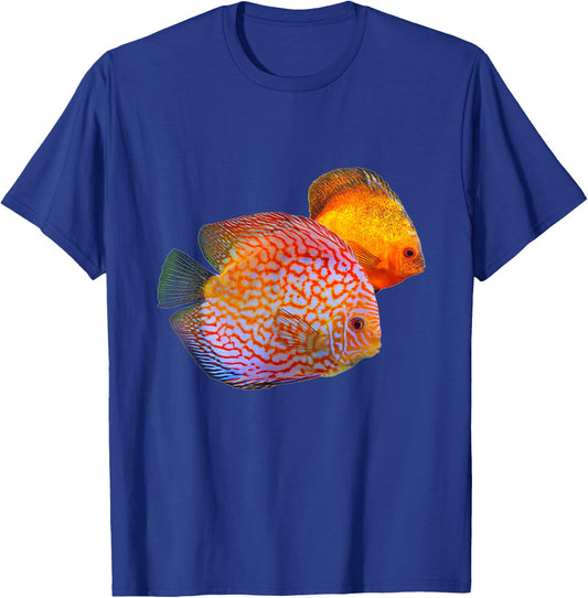 Portrait of Discus Fish Ocean Fishes Shirt T-Shirt - T-Shirt | Royal