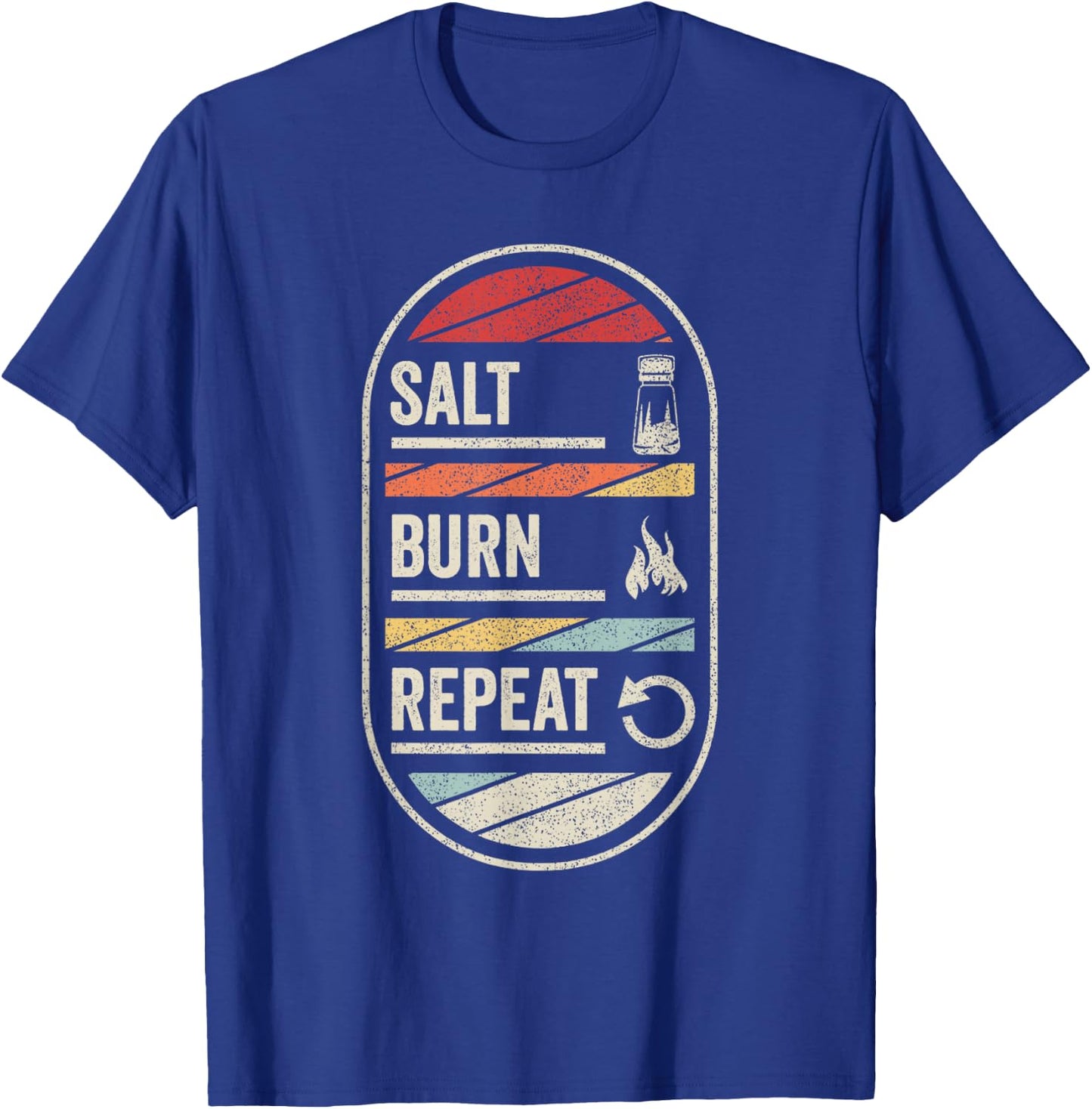 Retro Supernatural Quotes Salt, Burn, Repeat! Quotes Fiction T-Shirt - T-Shirt | Royal
