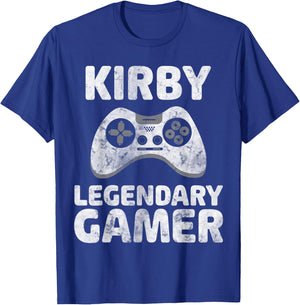Personalized Legendary Gamer Shirt Kirby Name Video Gamer T-Shirt - T-Shirt | Royal