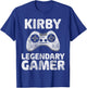 Personalized Legendary Gamer Shirt Kirby Name Video Gamer T-Shirt - T-Shirt | Royal