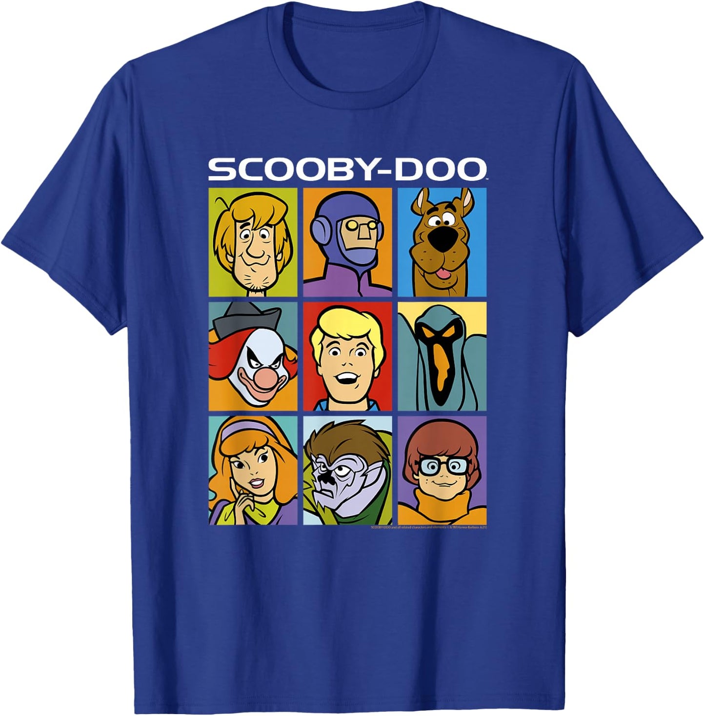 Scooby-Doo Characters & Villains Block Party Poster T-Shirt - T-Shirt | Royal