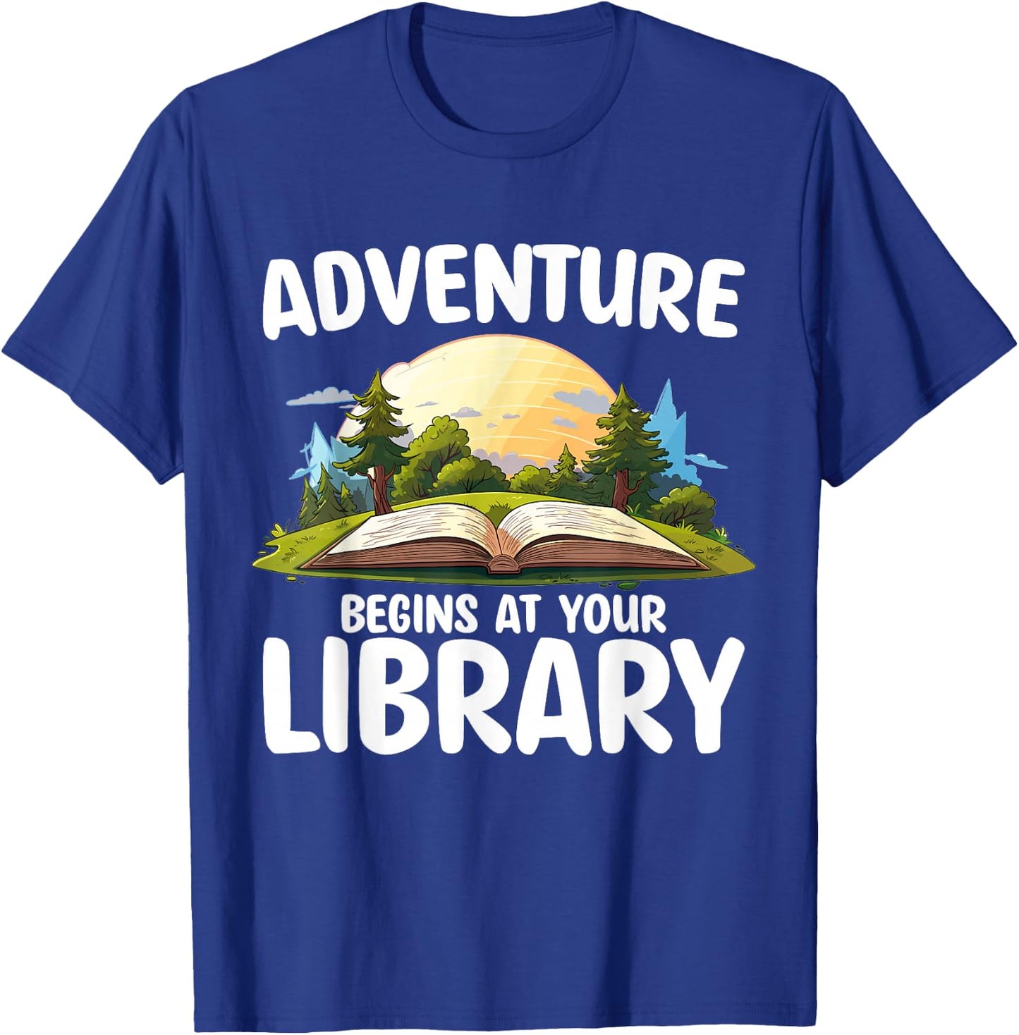 Summer Reading Program 2024 Adventure Begins At Your Library T-Shirt - T-Shirt | Royal