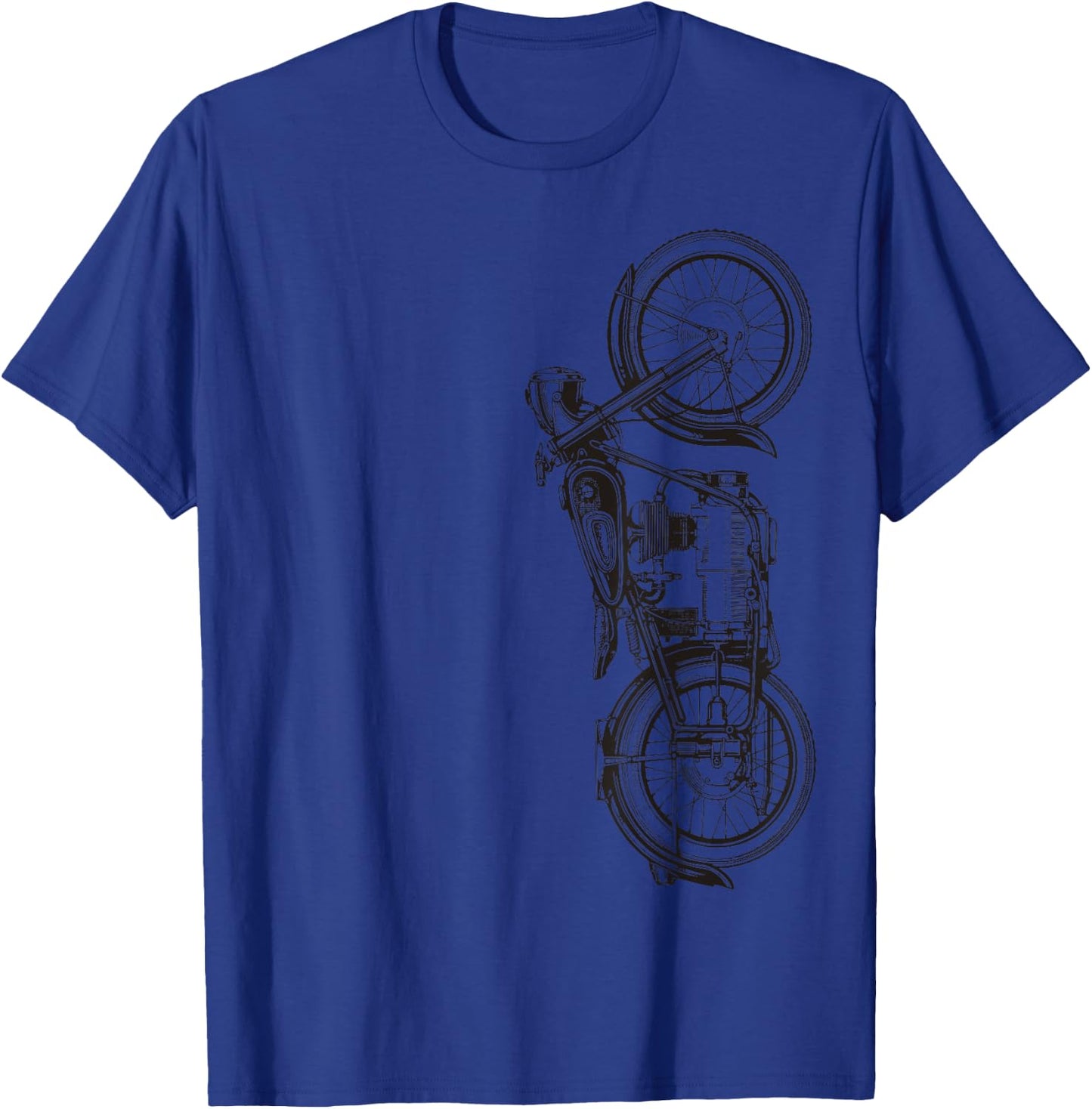 Vintage Retro Motorcycle T-Shirt - T-Shirt | Royal