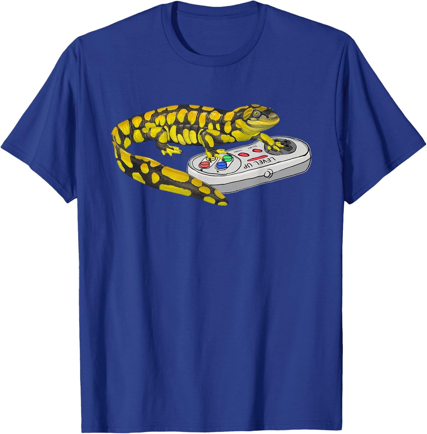 Tiger salamander Playing Video Game Salamanders Gamers T-Shirt - T-Shirt | Royal