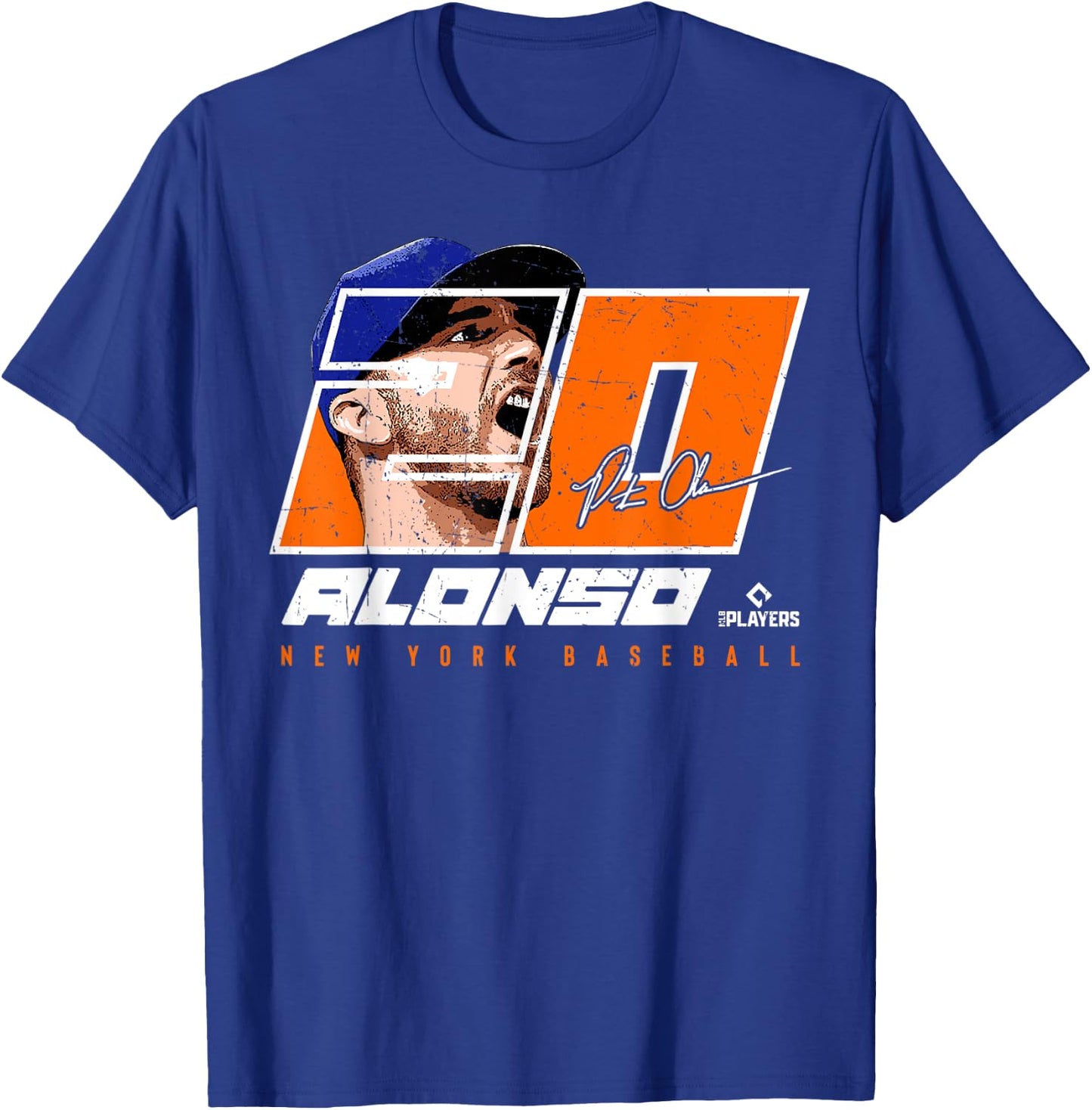 Pete Alonso - Silhouette Polar Bear New York MLBPA T-Shirt - T-Shirt | Royal