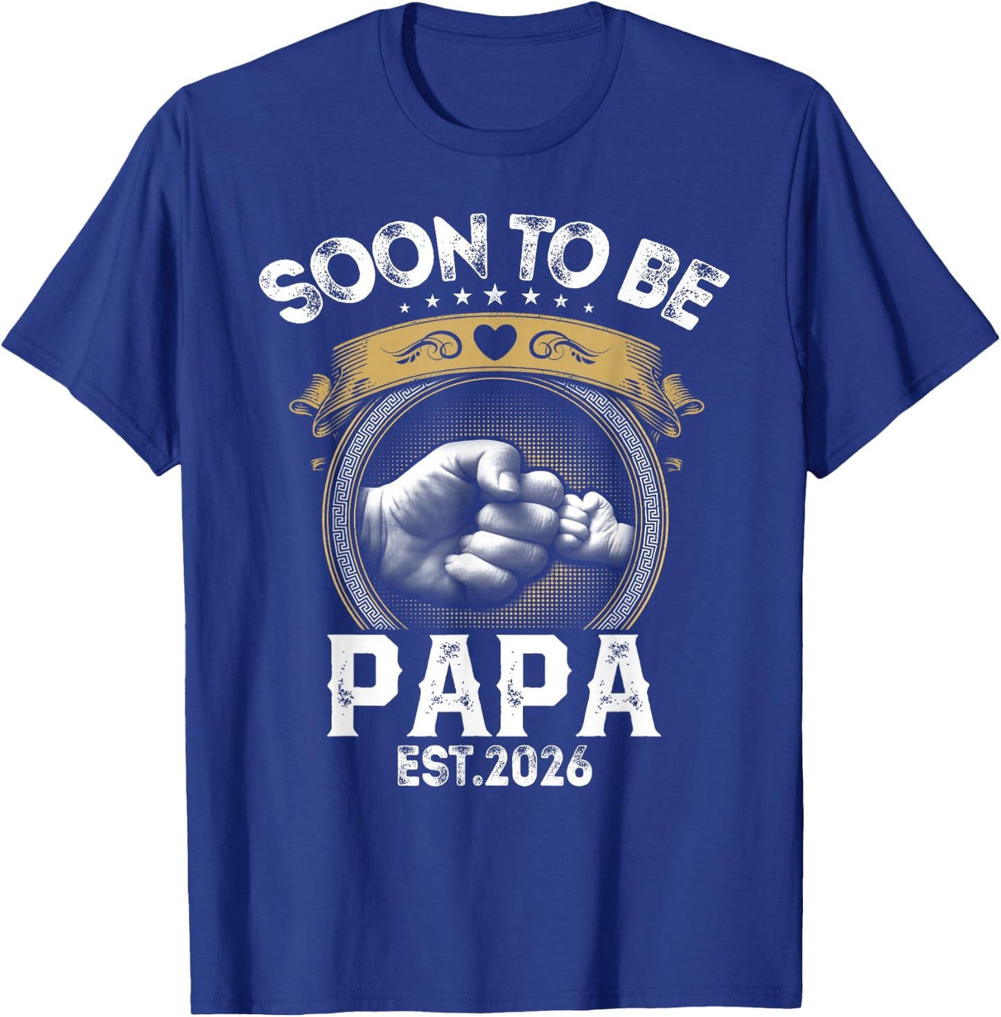 Soon to be Papa est. 2026 New Dad Promoted to Papa T-Shirt - T-Shirt | Royal
