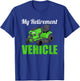 My Retirement Vehicle Lawnmower Grandpa Mower Lawn Mowing T-Shirt - T-Shirt | Royal