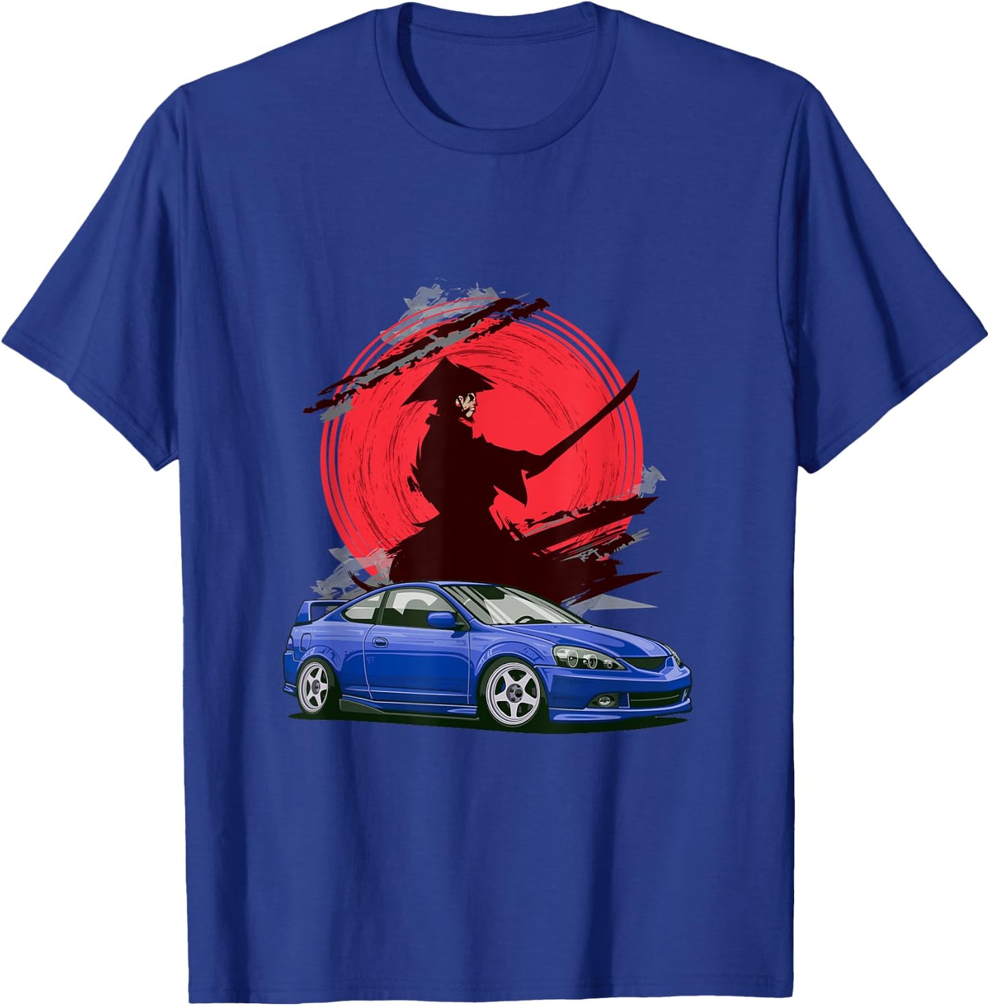JDM RSX Auto Tuning Japan Samurai Sun Drift T-Shirt - T-Shirt | Royal