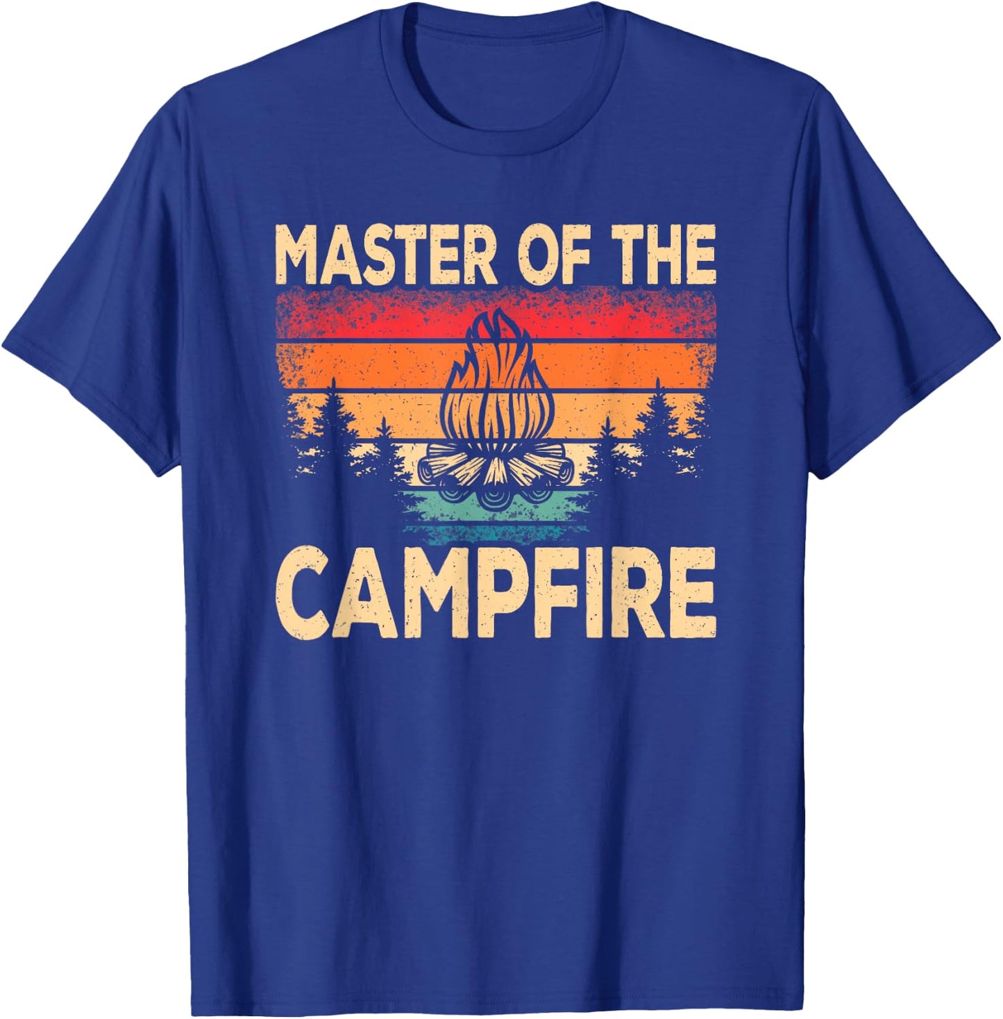 Funny Master Of The Campfire Camper Outdoorlife Camping T-Shirt - T-Shirt | Royal