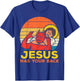 Jesus Has Your Back Jiu Jitsu Retro Christian Men Women Kids T-Shirt - T-Shirt | Royal
