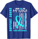 Support Squad I Wear Teal For My Nana Ovarian Cancer Flag T-Shirt - T-Shirt | Royal