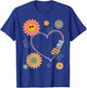 Love Heart Groovy Nana Mother's Day Women Hippie 70's Style T-Shirt - T-Shirt | Royal