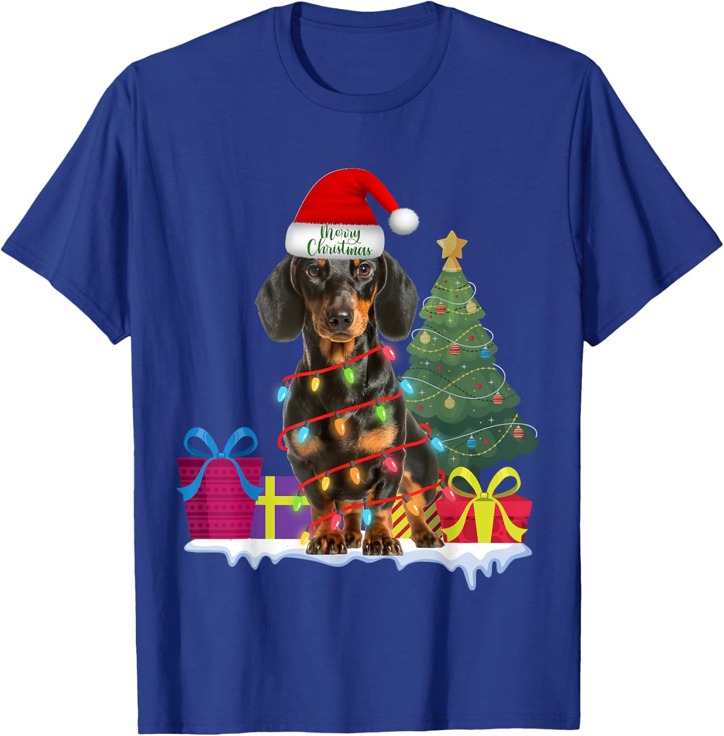 Dachshund Dackel Wiener Dog Ugly Christmas Sweater Teckels T-Shirt - T-Shirt | Royal