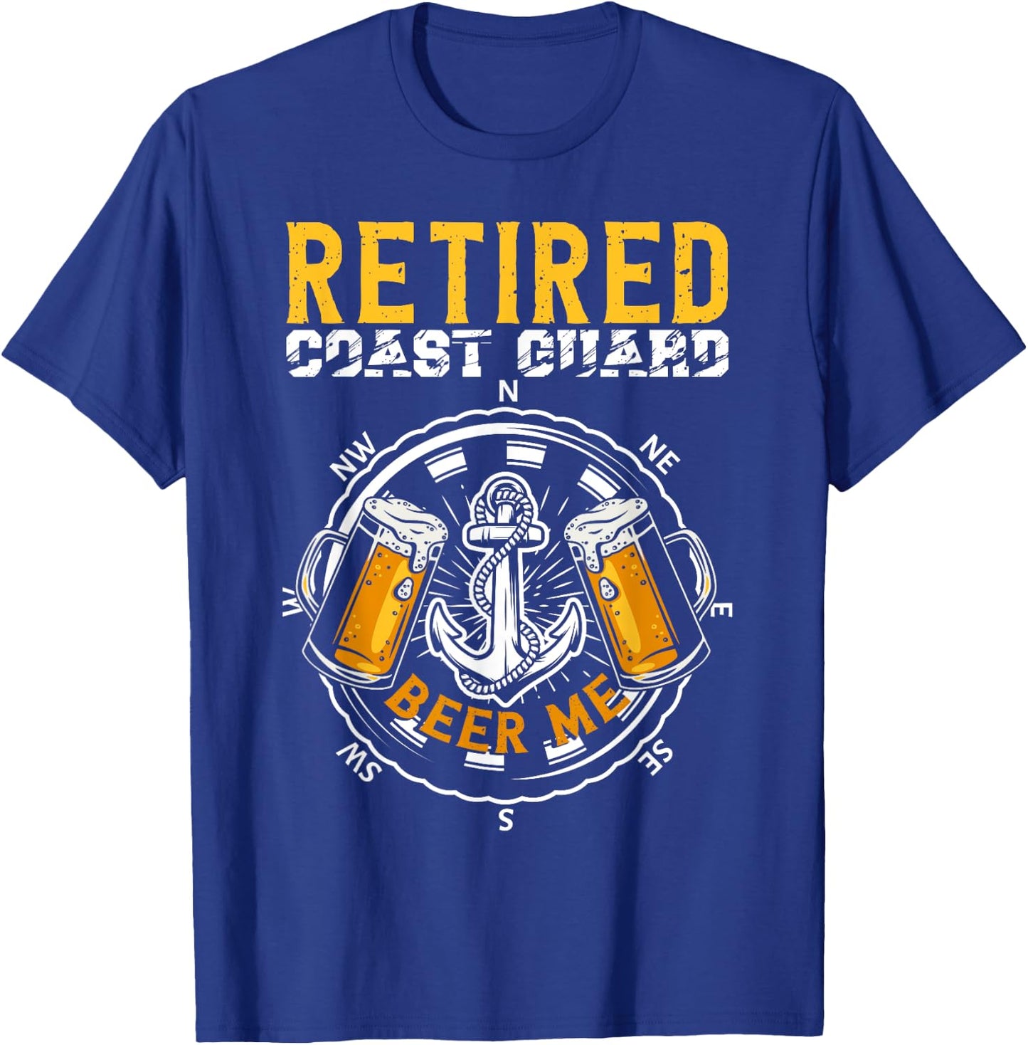 Retired Coast Guard Beer Me Forces Coast Guard T-Shirt - T-Shirt | Royal