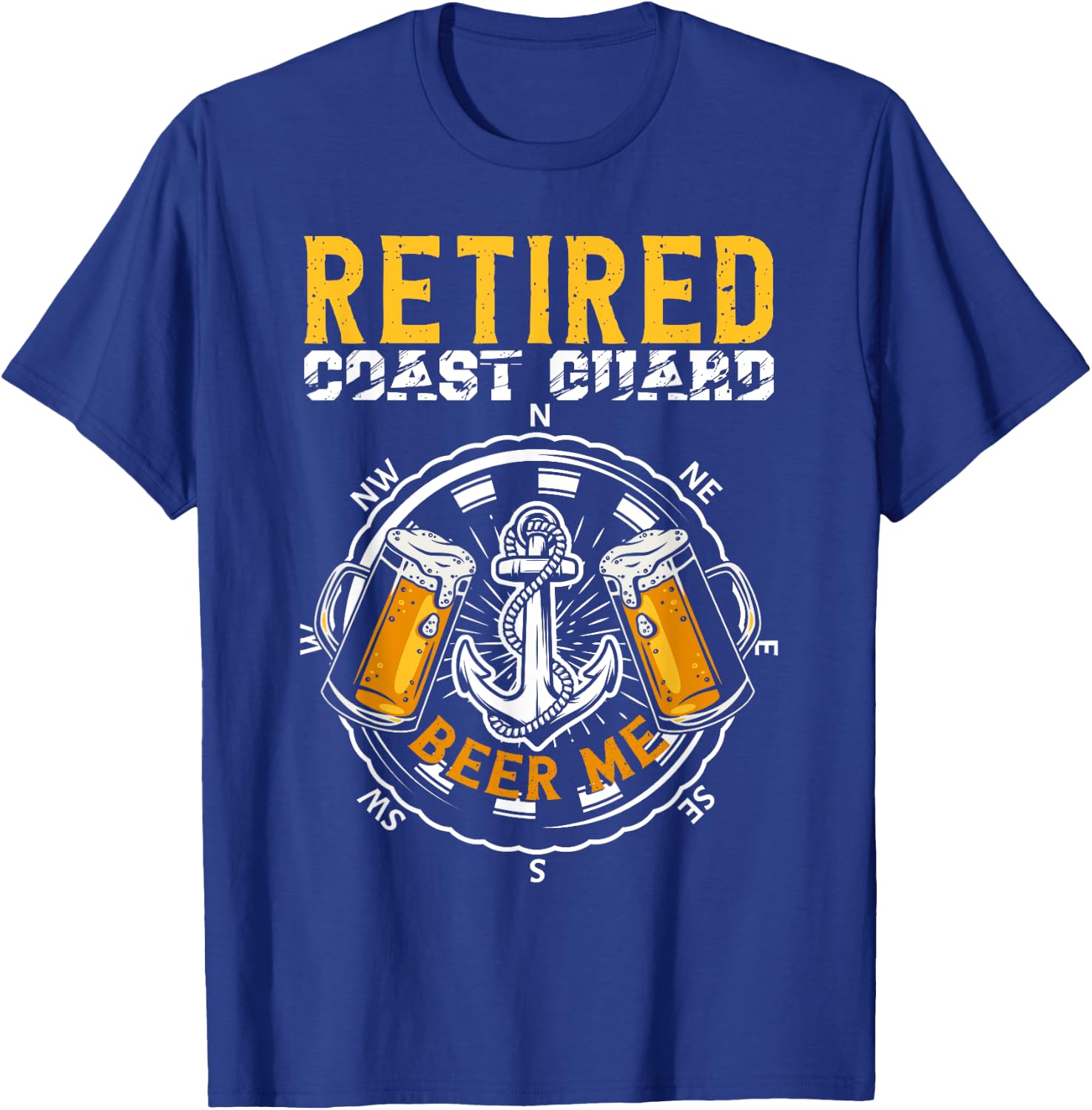 Retired Coast Guard Beer Me Forces Coast Guard T-Shirt - T-Shirt | Royal