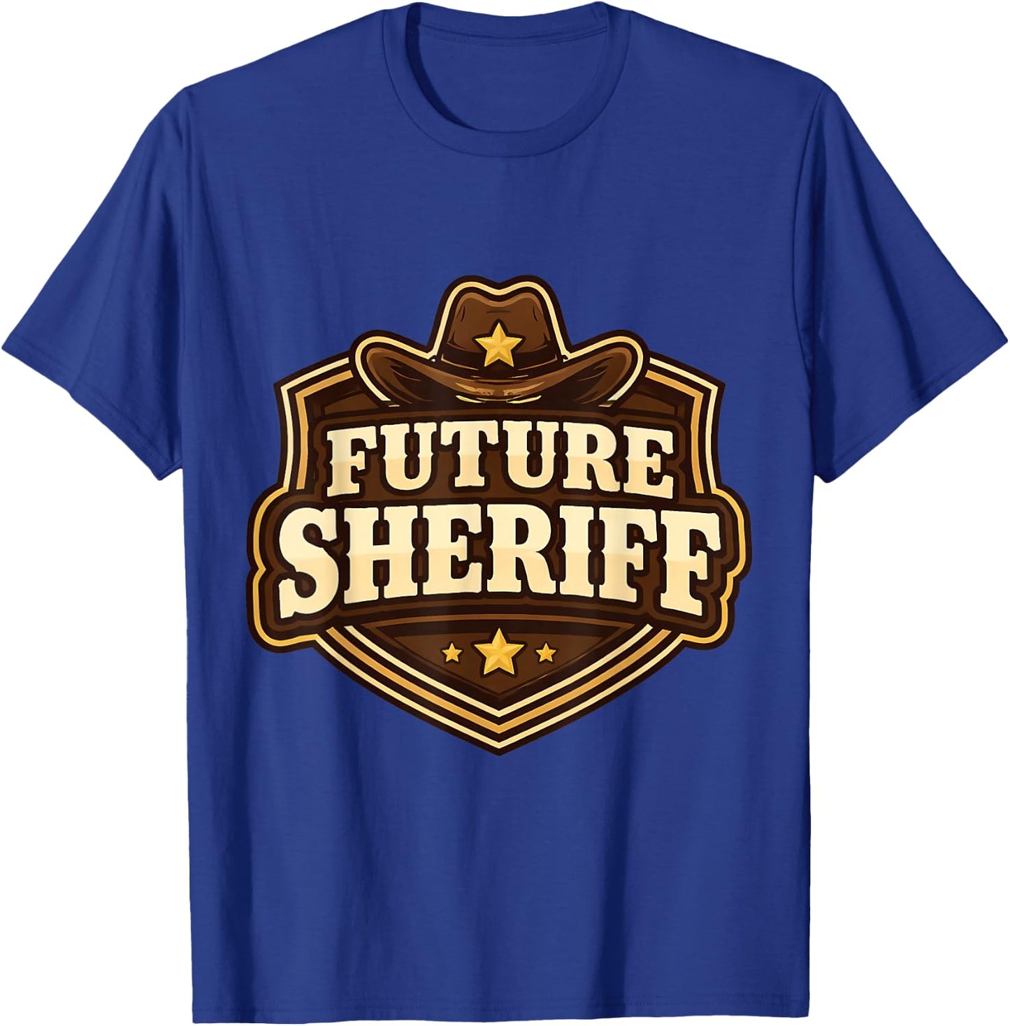 Future Sheriff Boys Kids Child Law Enforcement Deputy T-Shirt - T-Shirt | Royal