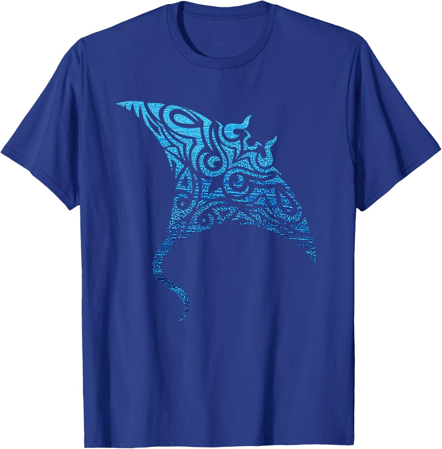 Hawaiian Manta Ray Tribal Polynesian Tattoo Pacific Stingray T-Shirt - T-Shirt | Royal
