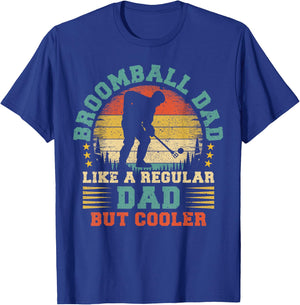 Broomball Sports Lover Vintage Broomball Dad Father's Day T-Shirt - T-Shirt | Royal