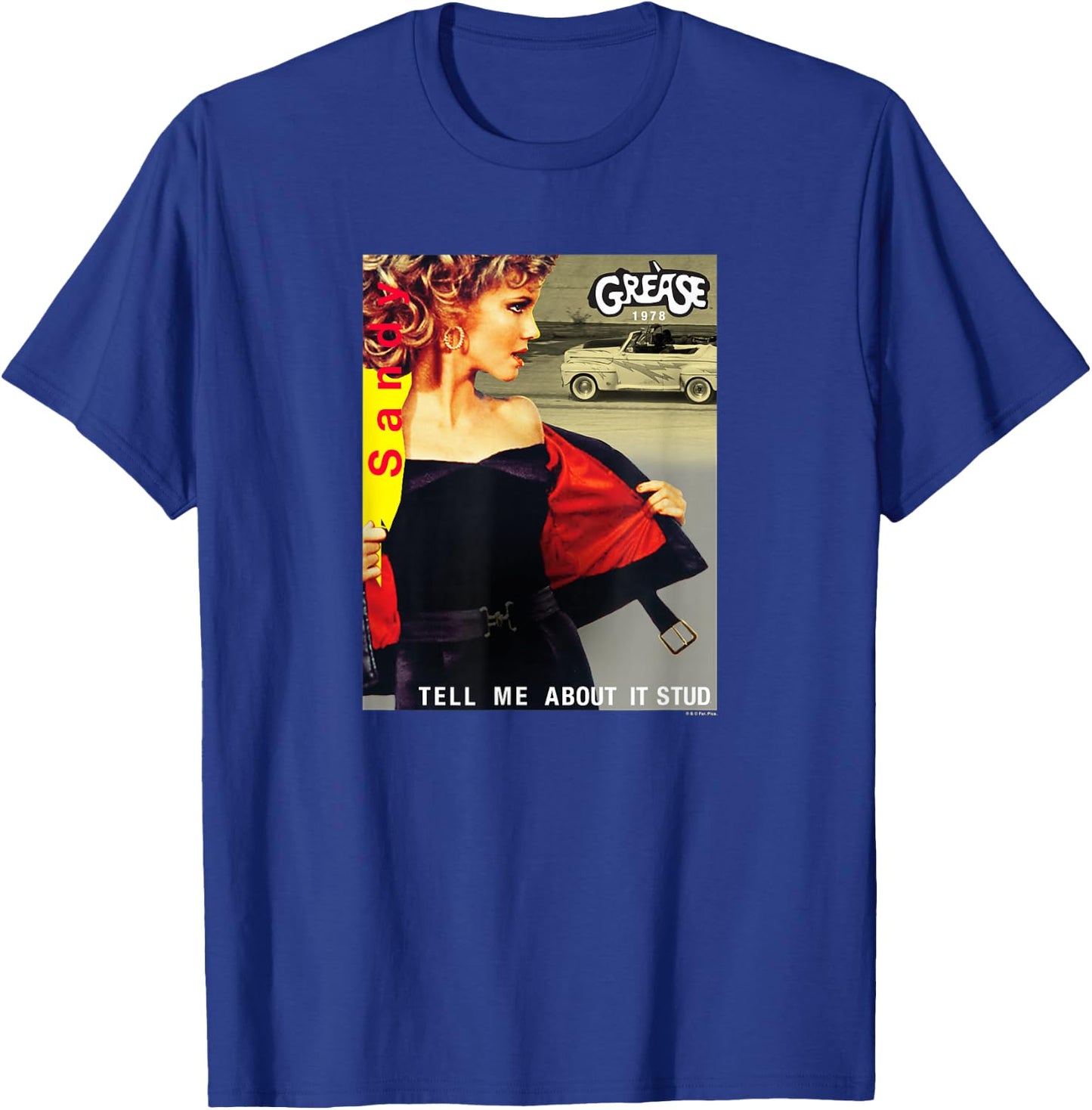 Grease - Sandy Tell Me About It T-Shirt - T-Shirt | Royal