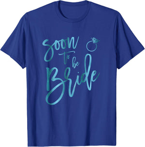 Soon To Be Bridal Teal Ring Graphic Shirts T-Shirt - T-Shirt | Royal