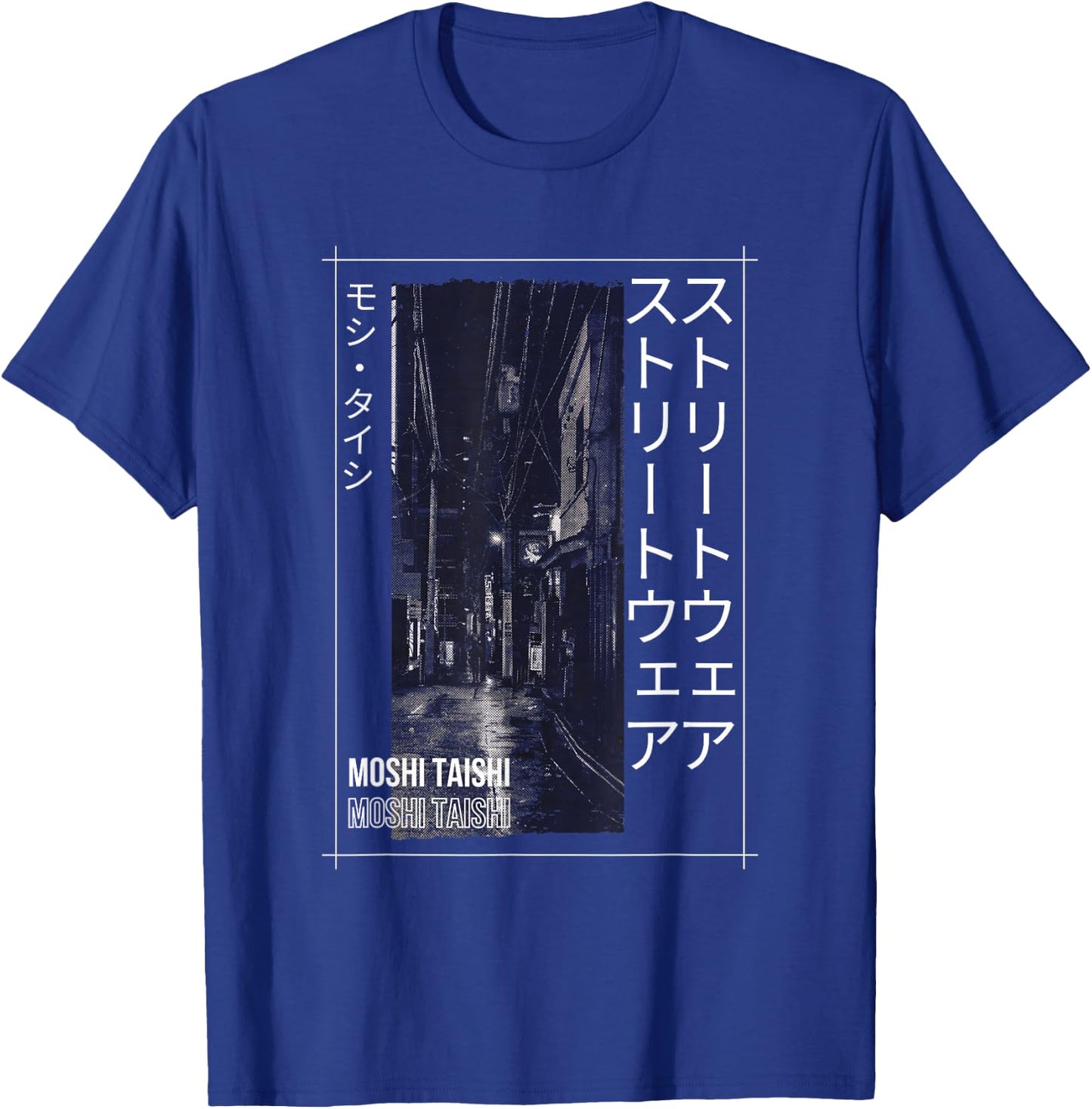 Retro Lofi Tokyo Japanese Streetwear Aesthetic Graphic T-Shirt - T-Shirt | Royal