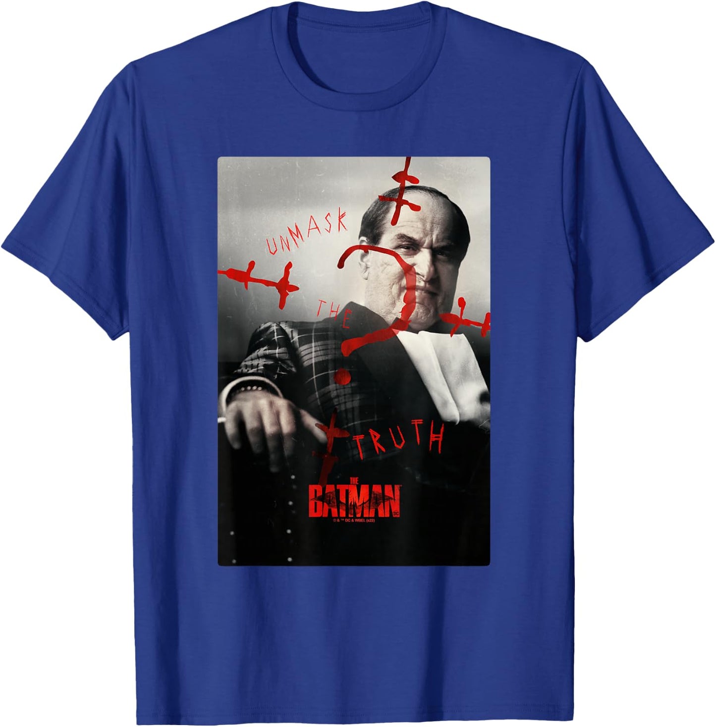 The Batman Penguin Question Mark Real Photo Poster T-Shirt - T-Shirt | Royal
